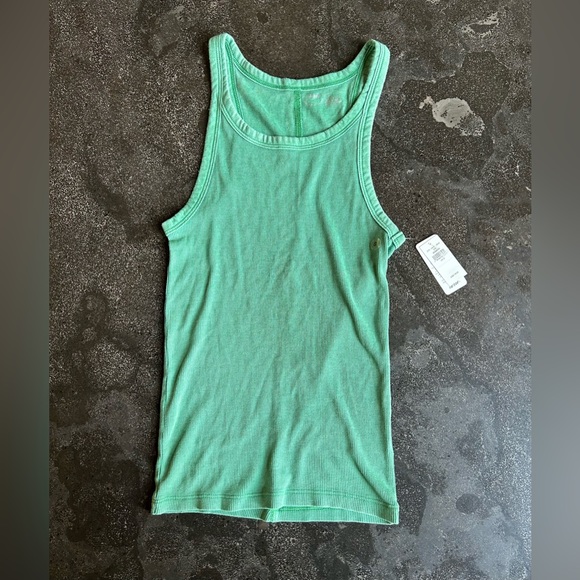 aerie Tops - Aerie | Ribbed Green Tank Top